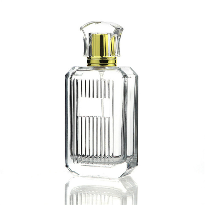 Glass Perfume Spray Bottle Custom Square Bayonet 55ml Perfume Bottle Cosmetic Bottle Portable