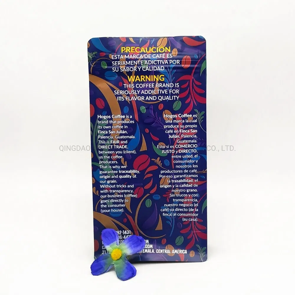 Golden PLA Corn Starch Coffee Bag 454G 1lb PLA Coffee Bag with Valve