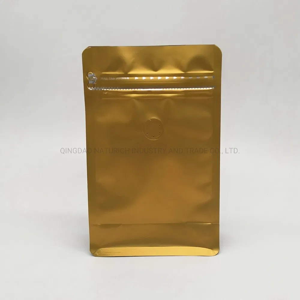 Golden PLA Corn Starch Coffee Bag 454G 1lb PLA Coffee Bag with Valve