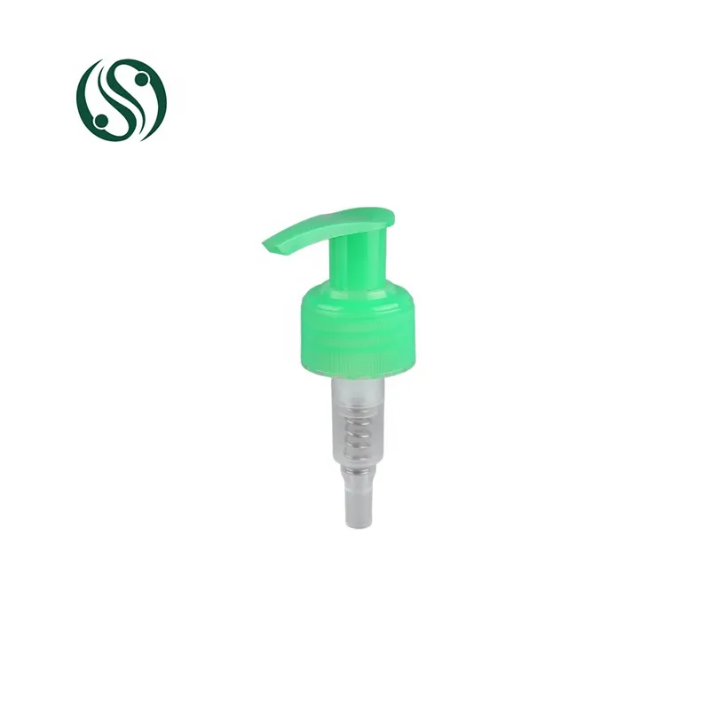 Green Lotion Pump 28/410 Left Right Plastic Lotion Pump Dispenser