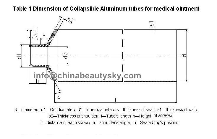 Hair Dye Cream Aluminium Collpasible Tubes for Cosmetic Cream