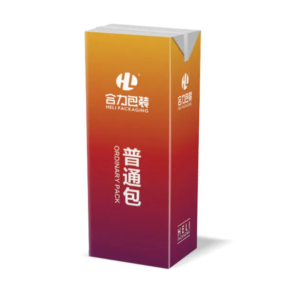 Heli Professional 1000ml Embossing Food Top Boxes Gable Box Packaging for Juice
