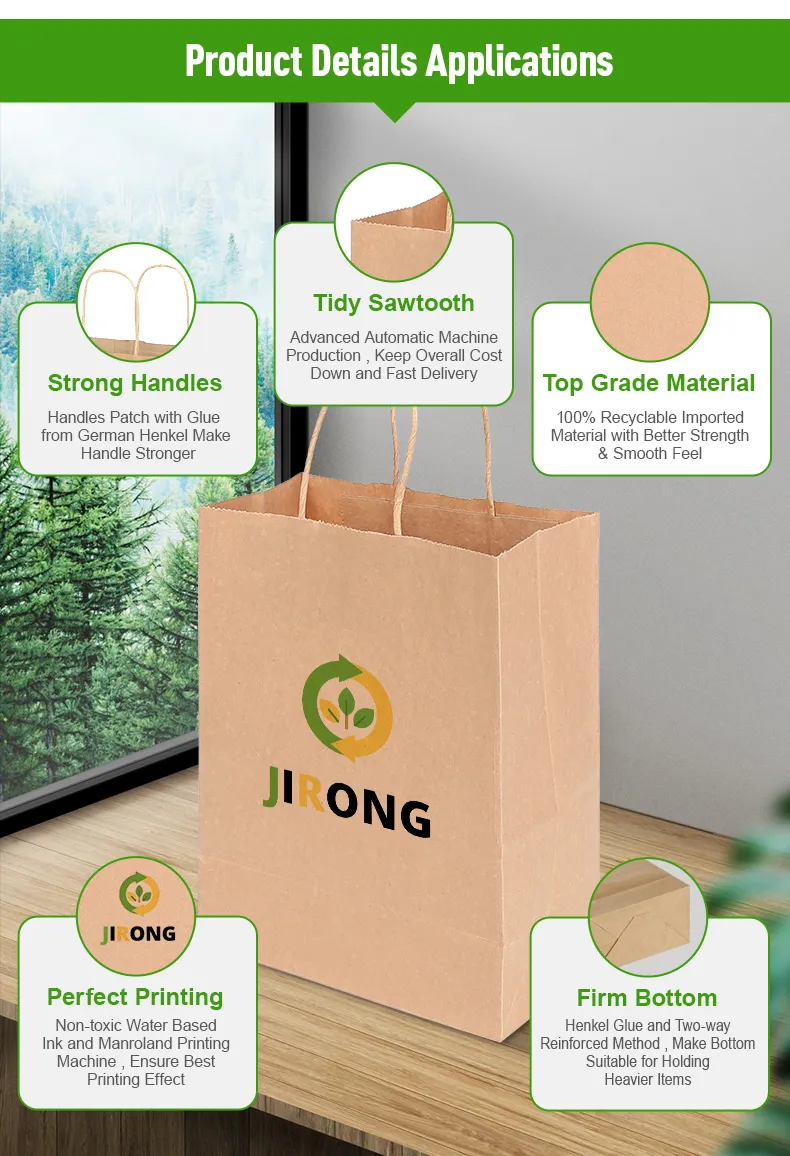 Hot Selling Customized Colored White Gift Bags Bulk