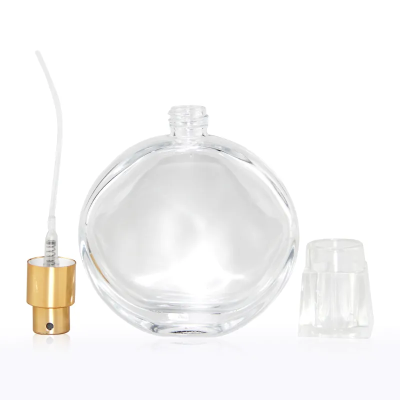 Hot Style 100ml Empty Perfume Bottle Round Transparent Parfum Bottle Spray Glass Bottle