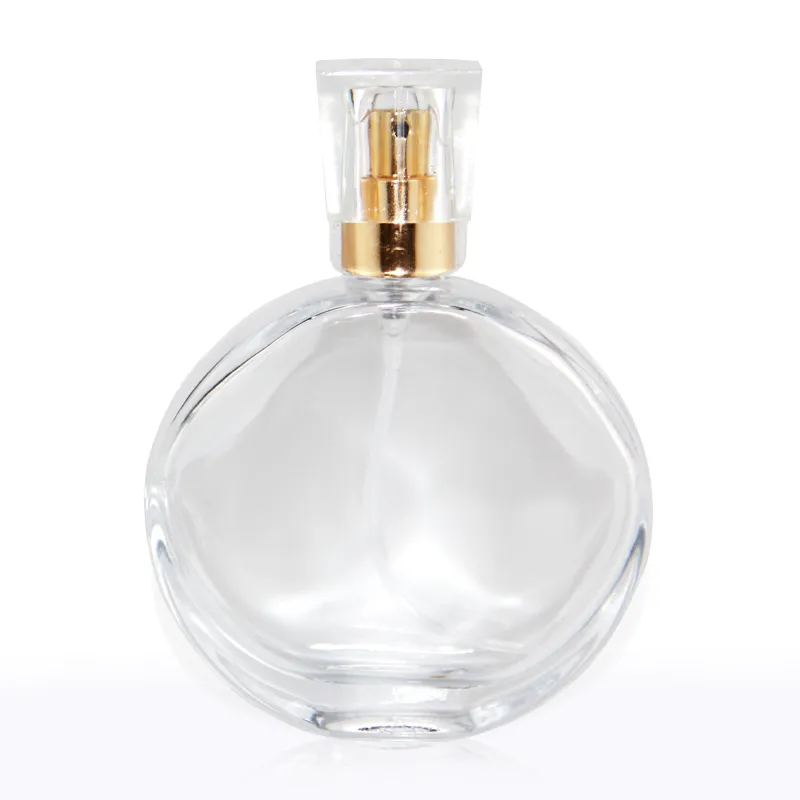 Hot Style 100ml Empty Perfume Bottle Round Transparent Parfum Bottle Spray Glass Bottle