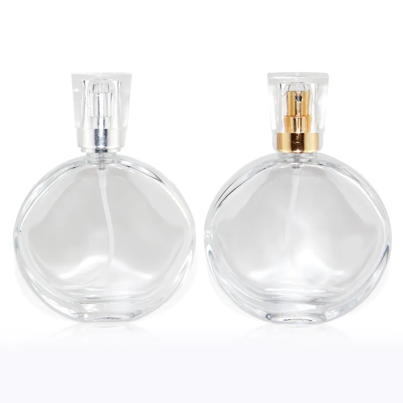 Hot Style 100ml Empty Perfume Bottle Round Transparent Parfum Bottle Spray Glass Bottle