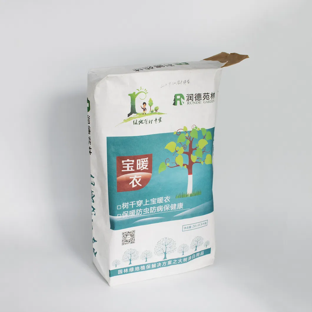 Layers 2 External Valve Bag Kraft Paper 75GSM Without Layer PE