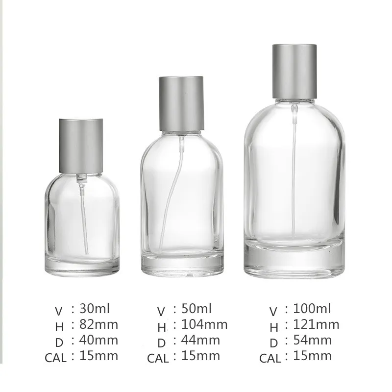 Luxury Cosmetic Glass Perfume Container 100ml Perfume Bottle with Packing Box
