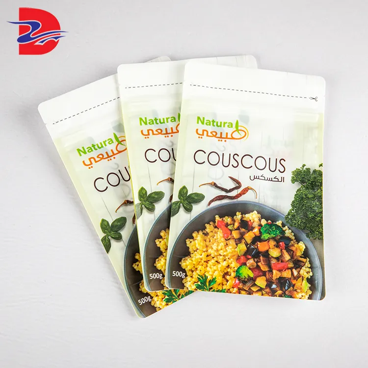 Most Popular Customized Plastic Stand up Bottom Bag Oatmeal Granola Cereal Packaging Pouch