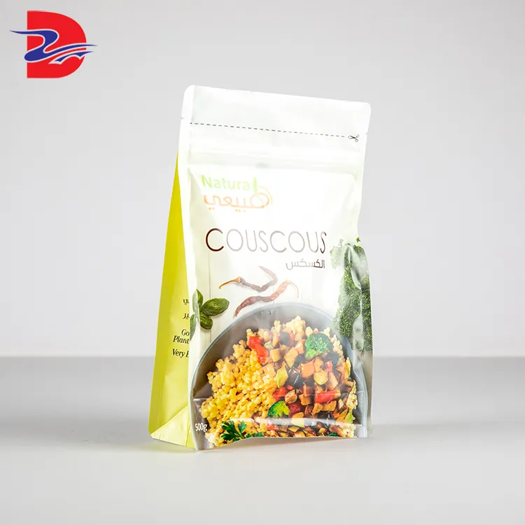 Most Popular Customized Plastic Stand up Bottom Bag Oatmeal Granola Cereal Packaging Pouch