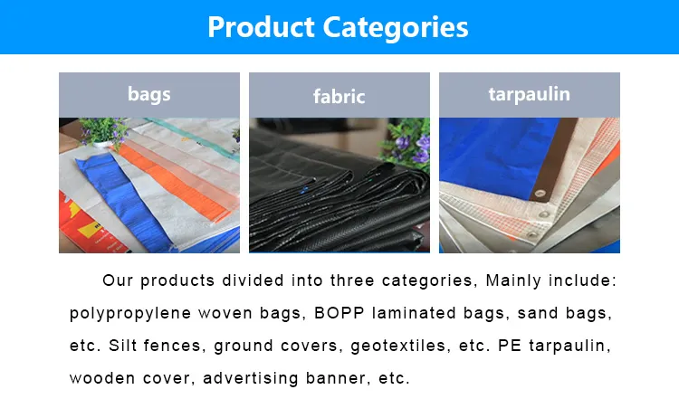 OEM& ODM 50GSM-100GSM Plastic Woven Bags for Packaging