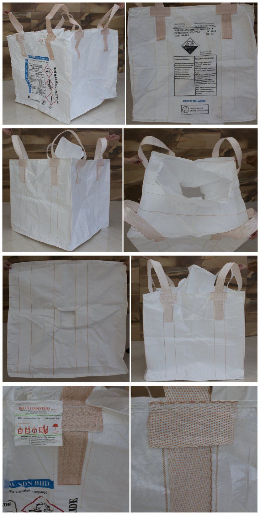 Peru 1 Ton 2 Ton 3000kg Duffle Top PP Sugar Jumbo Bag Loading Container System for Sugar Carbon