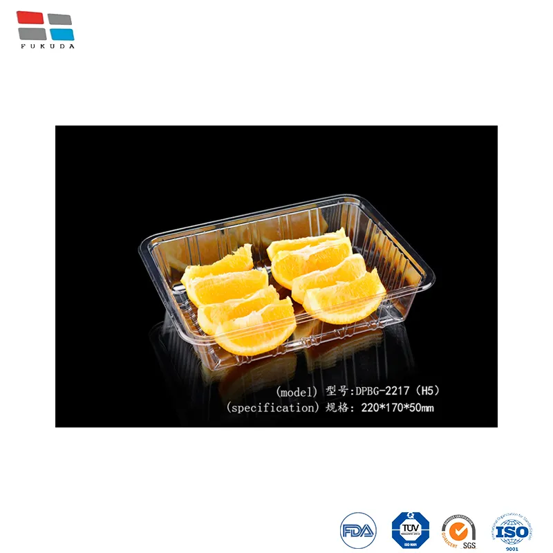 Plastic Clear Tray Disposable Fresh Meat Vegetable Fruit Tray