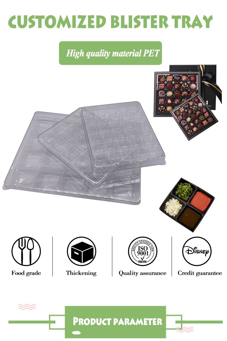 Plastic Pet Clear Cavity Blister Box for Candy Chocolate