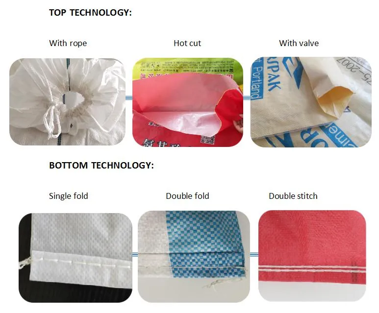 Polypropylene White PP Woven Sacks Packing Bag for 9.5kg Construction Waste Grain Trees