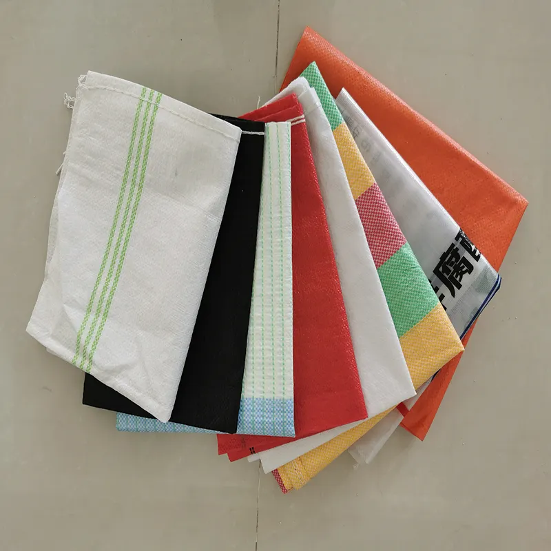 Polypropylene White PP Woven Sacks Packing Bag for 9.5kg Construction Waste Grain Trees