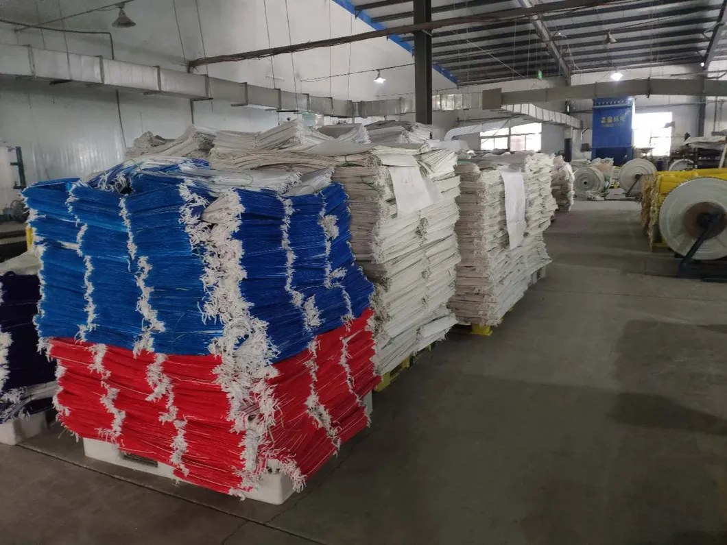Polypropylene White PP Woven Sacks Packing Bag for 9.5kg Construction Waste Grain Trees