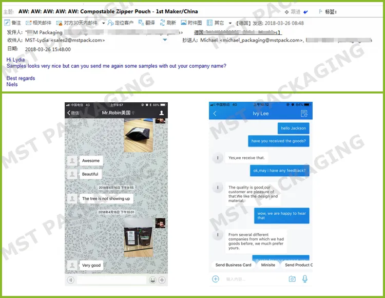 Recycle Eco-Friendly Falt Bottom Bag Custom Printing Biodegradable Food