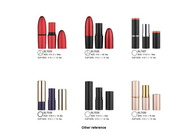 Round Shape Aluminum Packaging Tubes Cosmetic Premium Magnetic Custom Empty Lipstick Tubes