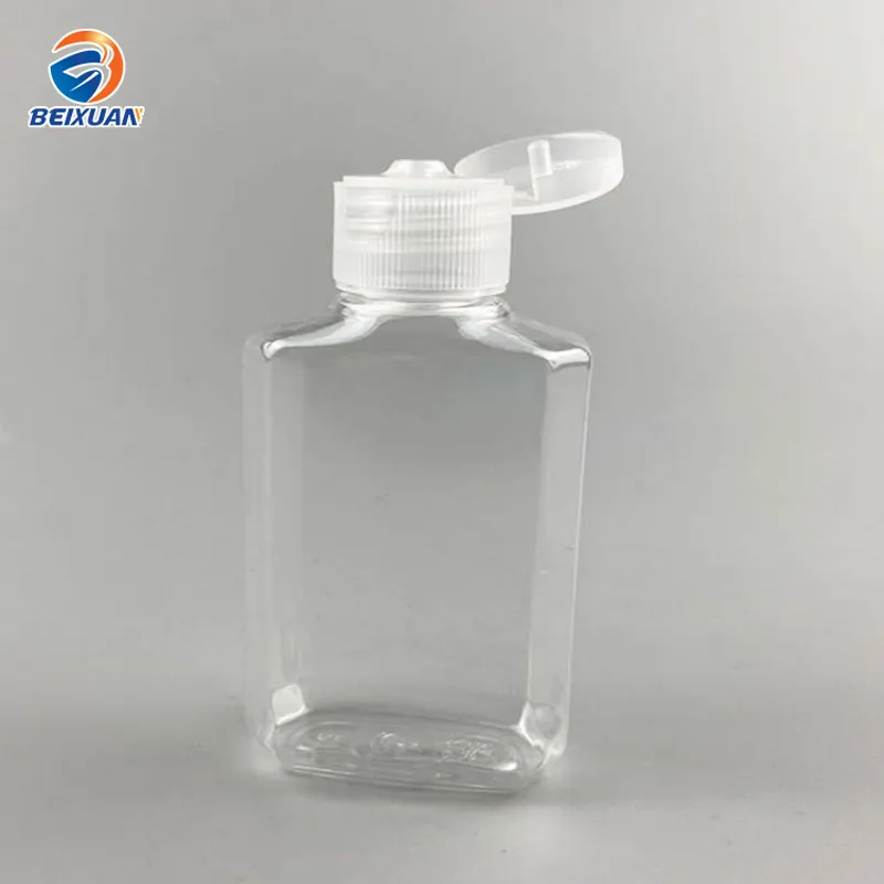 Small Size Antibacterial Hand Sanitizer 60ml Plastic Empty Hand Sanitizer Bottle with Flip Top Cap
