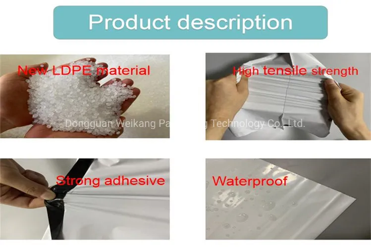 Solid Color Shipping Postage Satchel New Co-Ex Film Express Envelope Poly Mailing Bag