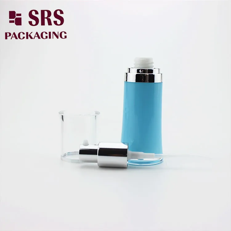 SRS Acrylic Luxury Blue Color 50ml Custom Cosmetic Bottle Packaging