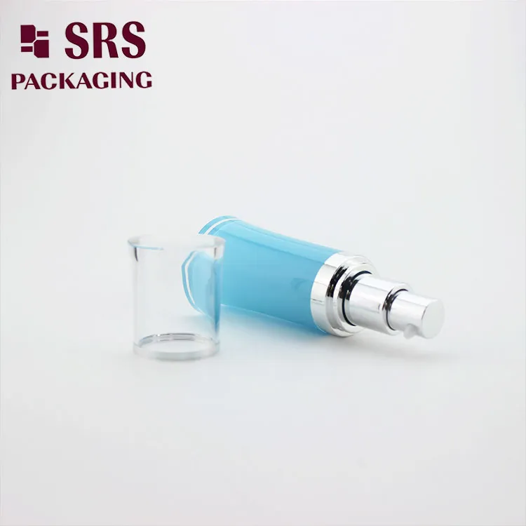 SRS Acrylic Luxury Blue Color 50ml Custom Cosmetic Bottle Packaging