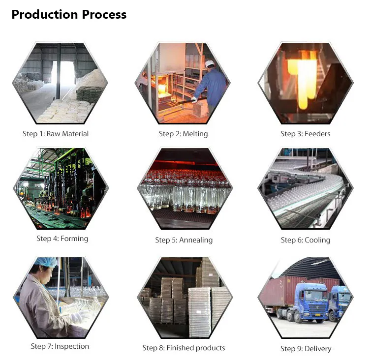 Super Clear Rectangle Shaped Liquor Tequila Vodka Alcoholic Drink Glass Bottles Wholesale