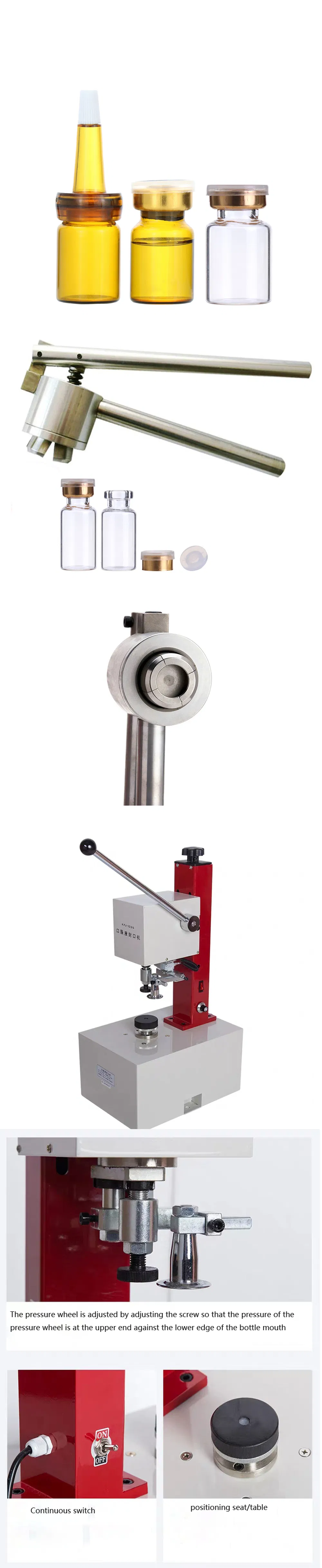 Table Top Capping Machine Cosmetic Oil Bottle Capping Machine Flip off Cap Tightened Machine