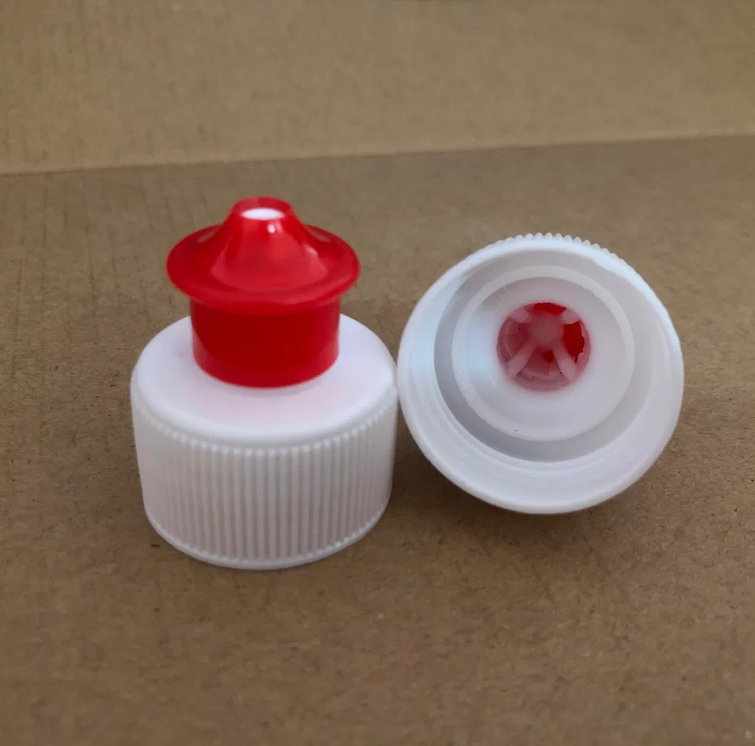 The Most Popular Using Two-Pieces Push Pull Liquid Detergent Plastic Bottle Lids Bottle Cap 28/410 China Manufacture