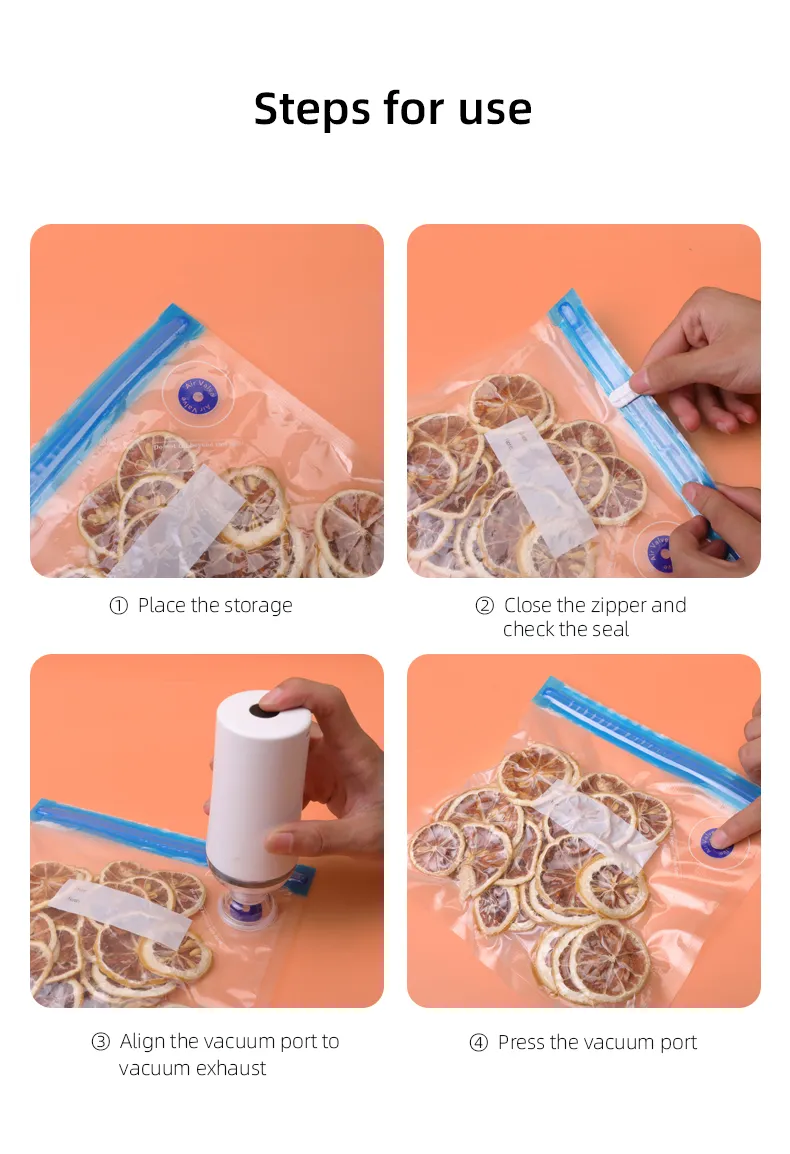Vacuum Sealer Sous Vide Set Zipper Bags Reusable Sous Vide Bags