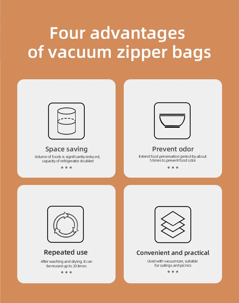 Vacuum Sealer Sous Vide Set Zipper Bags Reusable Sous Vide Bags