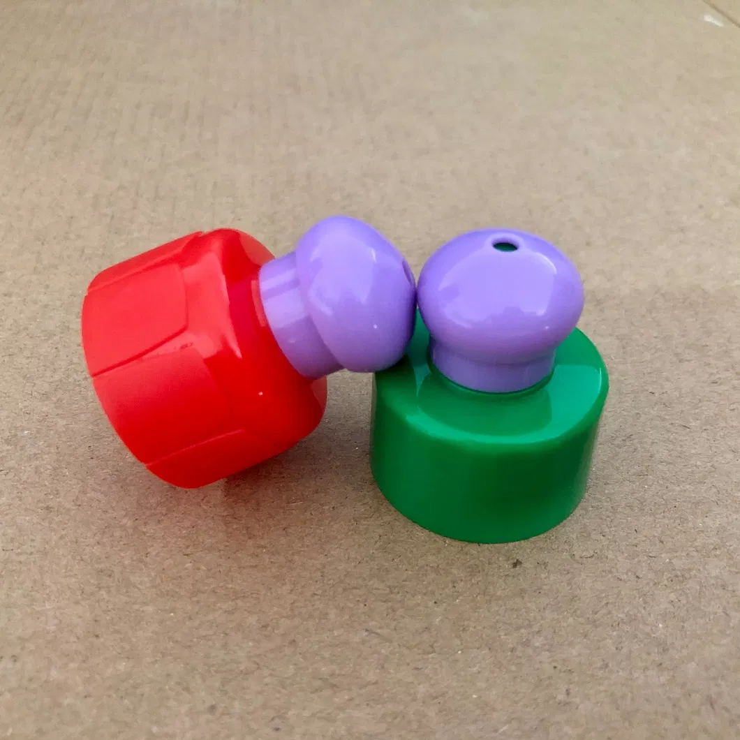 Various Types Smooth and Ribbed Screw Plastic Push Pull Top Cap for Cleaning Shampoo Bottle