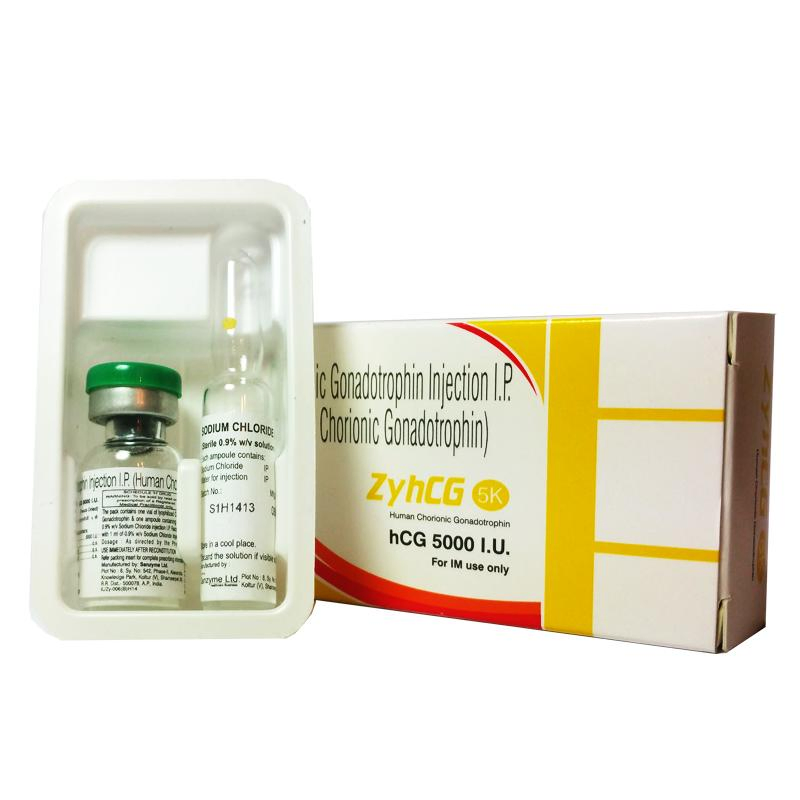 Whey Protein Packaging Paper Square Box HCG 5000iu Pharma Box Embossing and Debossing Finish & HCG 5000iu Factory Price