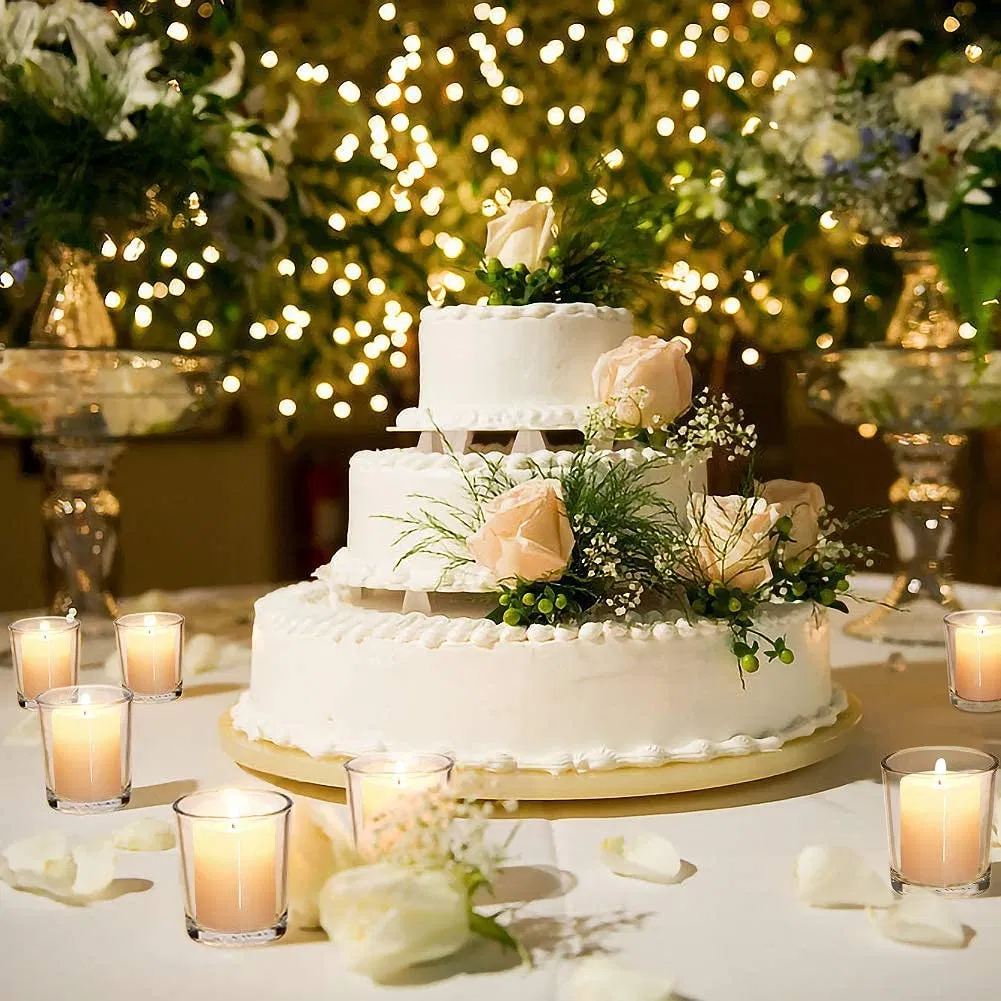 Wholesale 95ml 2.5oz 3oz Small Glass Transparent Tealights Candle Holder Jar Cup for Religion Wishing Wedding Decoration and Home Decoration