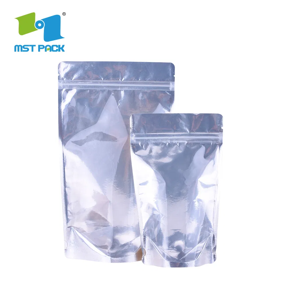 Wholesale Biodegradable Organic Empty Tea Bags Doypack Ziplock Paper Pouches