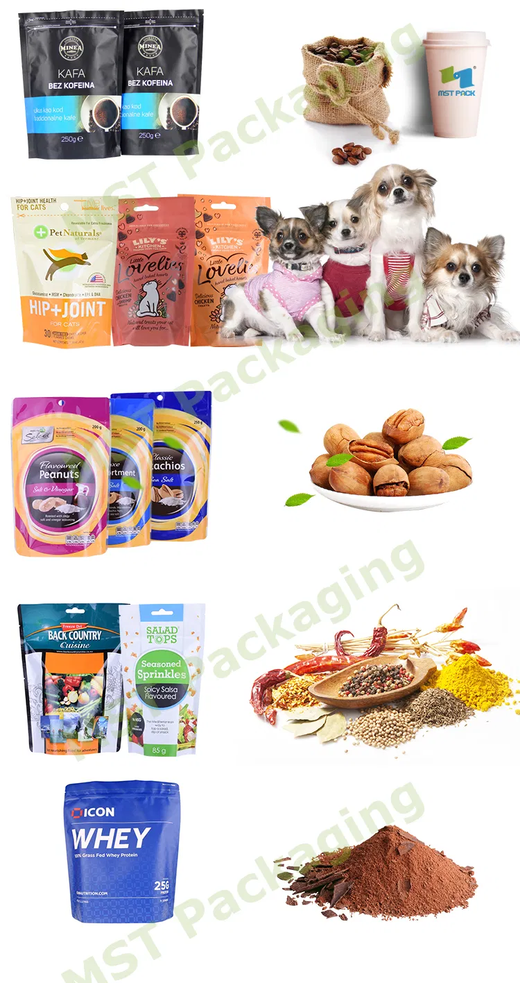 Wholesale Biodegradable Organic Empty Tea Bags Doypack Ziplock Paper Pouches