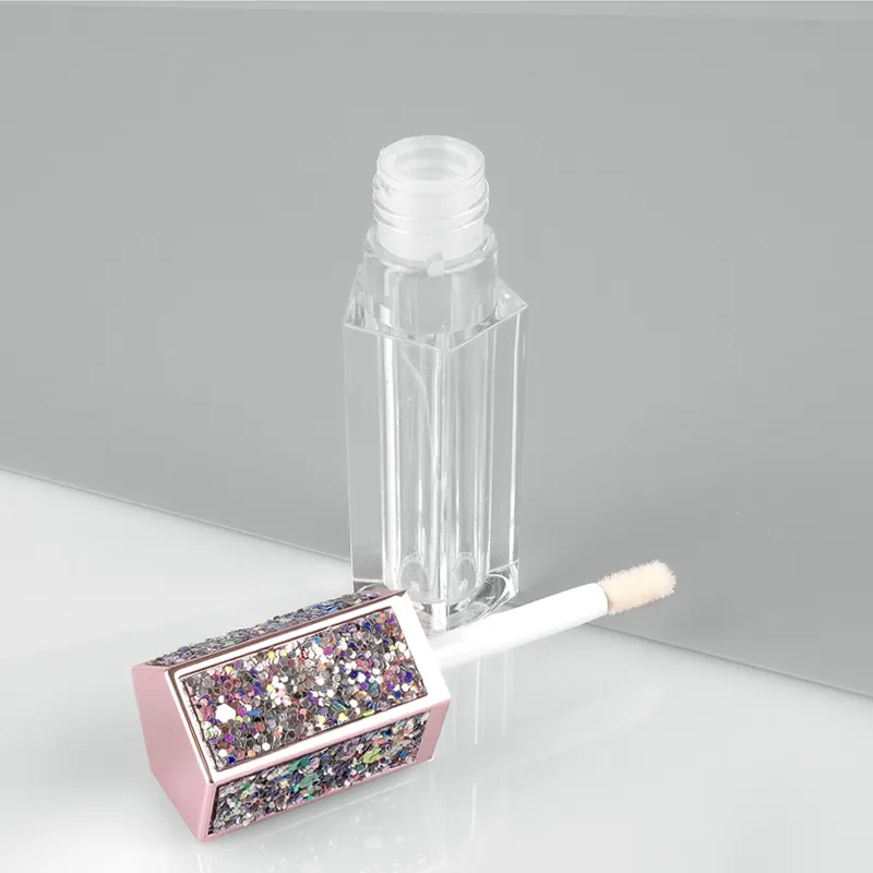 Wholesale Empty Lipgloss Tube Packaging Rose Gold Silver Cosmetic Containers Lip Gloss Containers Tube