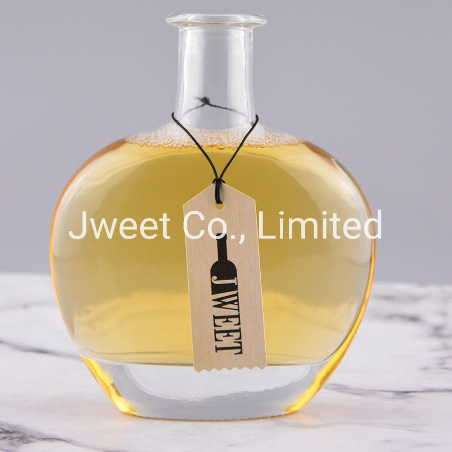 Wholesale New Bottle Empty Whiskey Clear Round Shape Glass Bottle