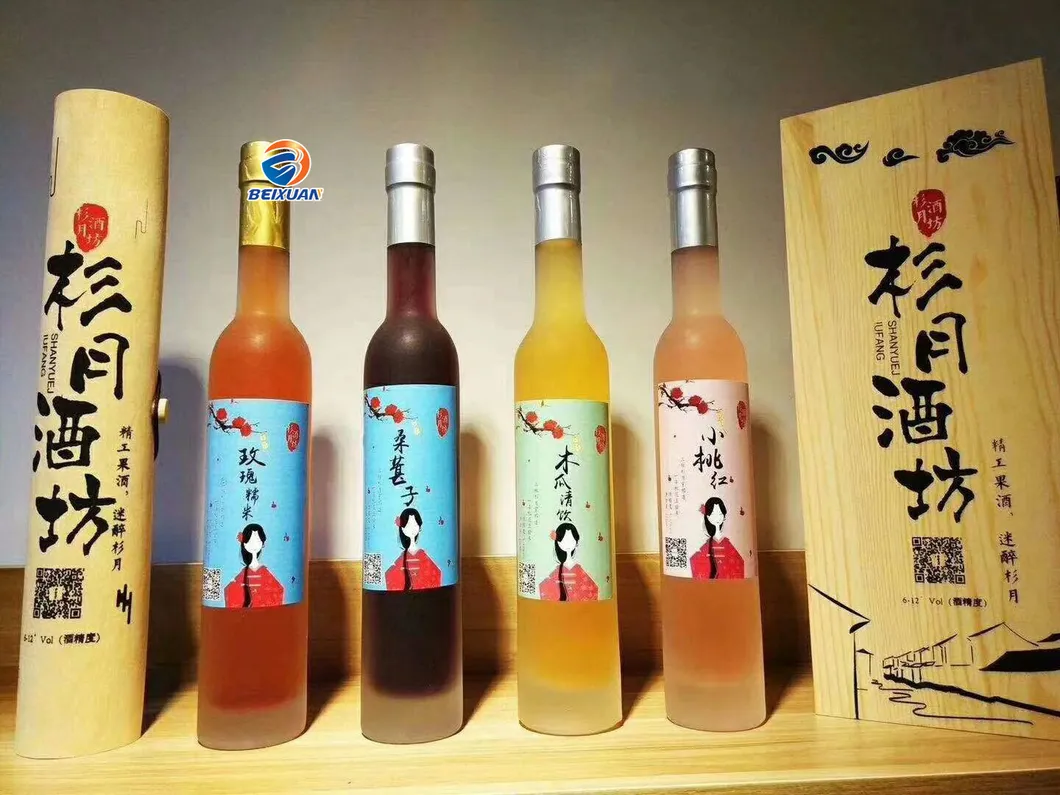 Wholesale Peach Blossom Wine Bottle Glass Bottle