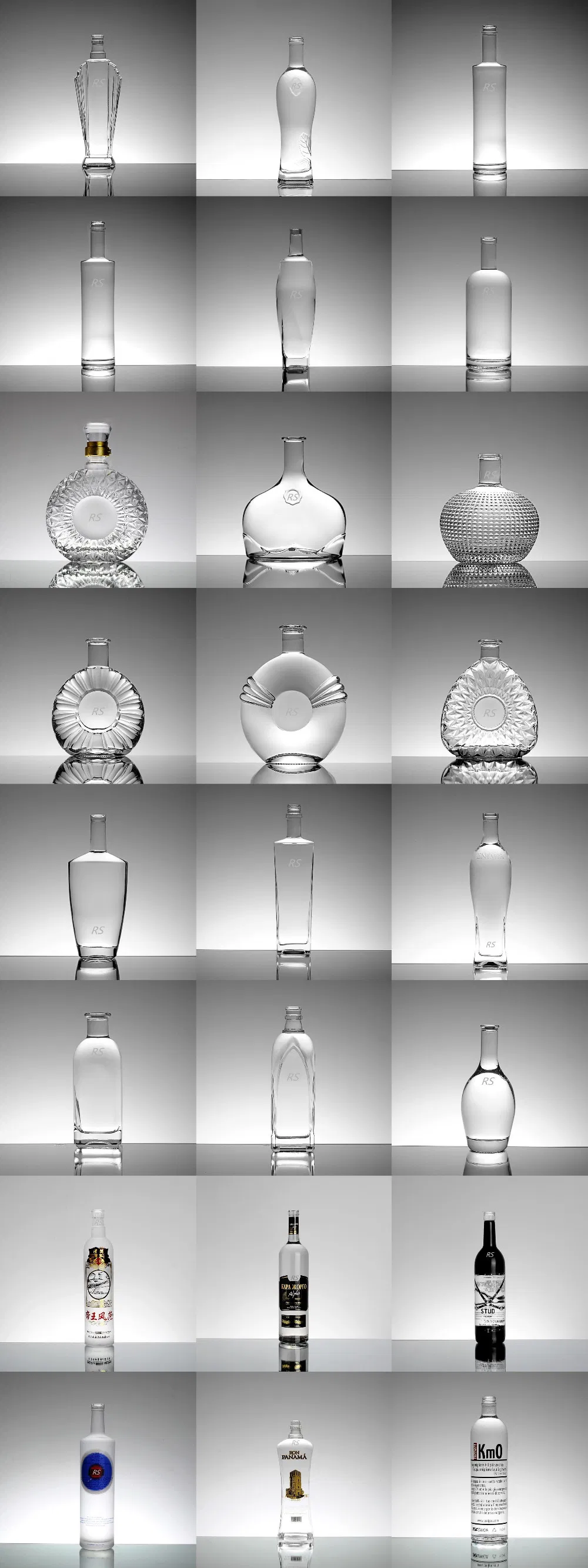 500ml handmade glass bottles Frosted bottles vodka bottles with cork