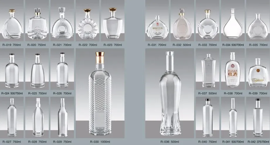 Yuncheng Ruisheng Wholesale Empty Spray Painted Glass Bottles Bottle 750ml Glass Liquor Vodka Bottle Glass